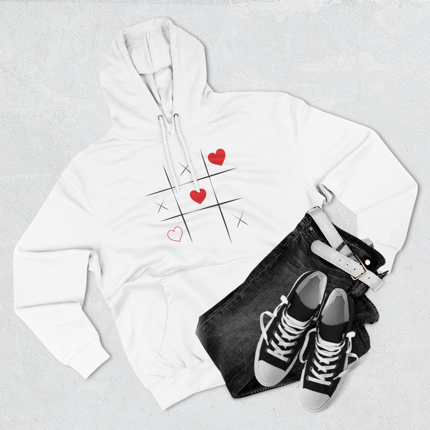 Heart Tic-Tac-Toe Hoodie